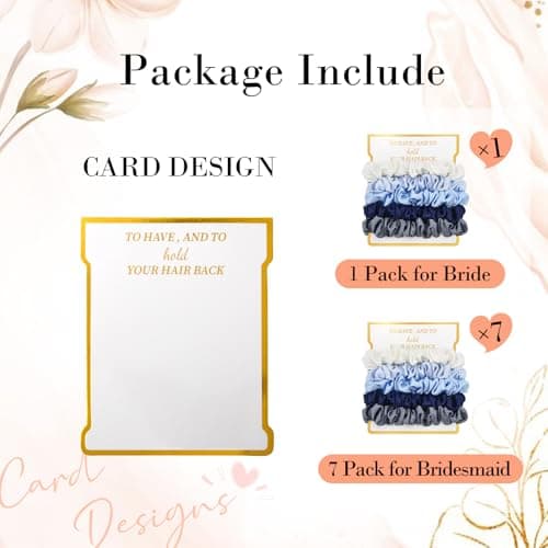 8 Pack Bridesmaid Gifts Satin Bridesmaid Scrunchies Soft Hair Ties Bachelorette Party Favors Hair Accessories for Women Bridesmaid Proposal Gift (Gradient Blue) B0DTKDN7FR