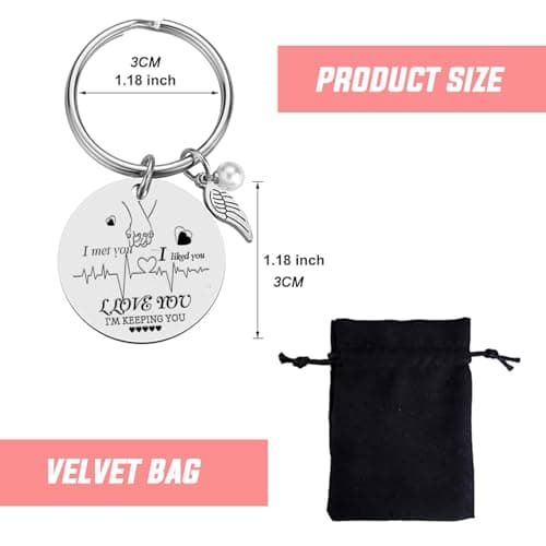 Mother Keyring - Mother's Day Gifts from Daughter Son for Mom Birthday Valentine's Day Christmas Gifts Mom Keychain