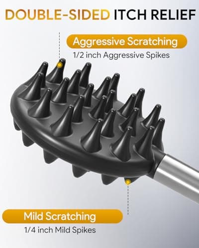 TUKUOS Telescoping Back Scratcher with 4Pcs Detachable Scratching Heads, Fathers Day Dad Gifts for Men Back Scratcher for Men/Dad/Women