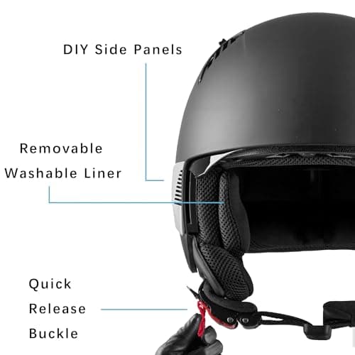 Westt Open Face Motorcycle Helmet, 3/4 Motorcycle Helmet DOT Approved, Lightweight Moped Helmet with Built-in Sun Visor, Quick Release Strap, Removable Washable Liner, Scooter Helmet for Adults