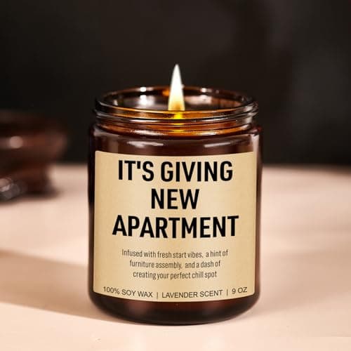 Funny Housewarming Candle, New Apartment Gifts, First Apartment, 1st Apt. Must Haves - Cute House Warming Gifts New Home for Men, Women, Couples - Closing Presents for Home Buyers - 9 oz