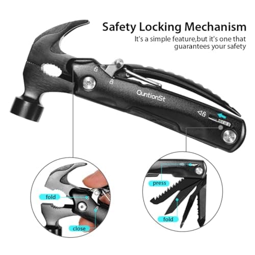 Gifts for Men, Valentines Day,12-in-1 Hammer Multitool, Stocking Stuffers for Men,Christmas Stocking Stuffers for Adults Dad Husband Boyfriend, Mens Gift for Him, Birthday Gift Idea,Mini Multi Tool B07XQZ6QWS