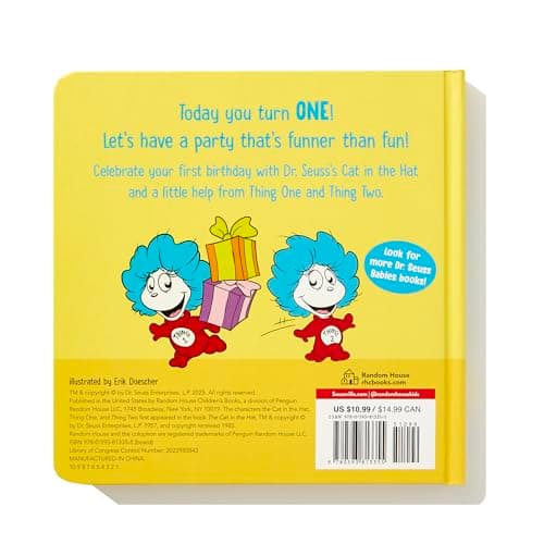 Happy First Birthday! With Dr. Seuss Babies: An Interactive Lift-the-Flap Board Book with a Mirror (Dr. Seuss Babies Board Books) 0593813359
