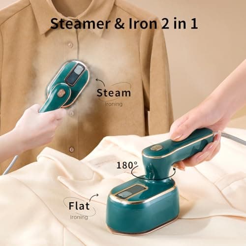 Travel Steamer for Clothes -1000W Small Steam Irons Foldable for Wrinkle Removal, Compact Portable Mini Steamer for Clothes Travel College Dorm Office Home Garment Steamer for Clothes 120V，1 Piece