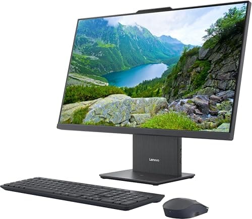 Lenovo IdeaCentre All-in-One Desktop Computer, 24" FHD Display, 6-core AMD Ryzen 5 7535HS, 32GB DDR5, 1TB SSD, Wi-Fi 6, HDMI in&Out, Wireless KB&Mouse, Windows 11 Home