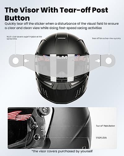 ILM Snell SA2025 Full Face Auto Racing Helmets Lightweight Fiberglass for Adult Men and Women Model 890