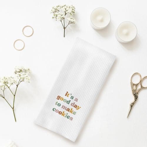 Baking Gifts Kitchen Towels, Gifts for Bakers Cookie Lovers Cooks Dish Tea Towel for Kitchen Baking, It's a Good Day to Make Cookies Hand Towels, 16x24 B0CSCGQB3Q
