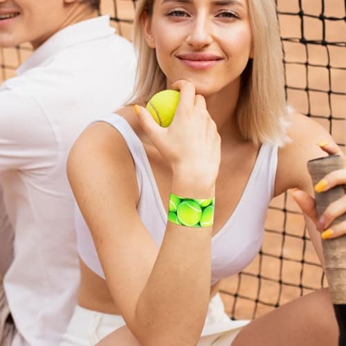 Sports Slap Bracelets Set 48 Counts Sports Party Favors Football Basketball Soccer Baseball Volleyball Tennis Accessories Party Favors Bracelets Wristbands Football Party Supplies Classroom Prize