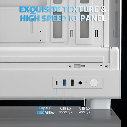 darkFlash Micro ATX PC Case, Pre-Install 3 PWM ARGB Fans Computer Case, Full View Dual Tempered Glass MATX Gaming PC Case, Type C Port, Supports up to 240mm AIO(DB330M) (White)