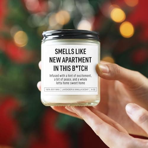 Funny Housewarming Candle, New Apartment Gifts, House Warming Gifts New Home for Men, Women, Couple, Family - First Apartment Essentials, 1st Apt. Must Haves - Closing Presents for Home Buyers
