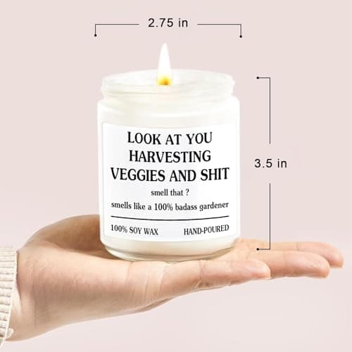 Gardening Gifts for Women - Unique Plant Lover Present, Fathers Day, Funny Garden Gift, Relax Candle, Best Gift for Gardeners, Valentine Gifts Cool Plant Mom, Funny Garden, Growing Candle B0DQVK5PGG