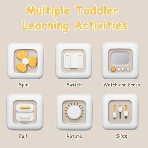 Learning Fine Motor Skills, Toys for 1 Year Old Boy, 6 9 12 Months Baby Shower Gifts SOCBTNSO Montessori Busy Cube Travel Toy, Stocking Stuffers for Toddlers B0CFZTK174