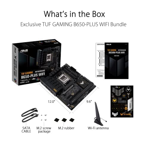 ASUS TUF Gaming B650-PLUS WiFi Motherboard Socket AMD AM5 (Ryzen 7000, ATX, PCIe 5.0, DDR5 Memory, 14 Power Stage, USB 3.1 Gen 2 x 2 Type-C, WiFi6, Aura Sync)