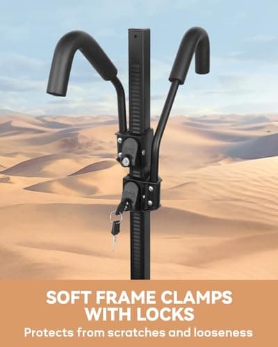 Bike Rack Hitch with Lock, Platform 2-Bike Rack for Car SUV RV Camper Truck Trailer, Hitch Bike Rack for Fat Tire, Mountain Bikes, EBikes and EMTB, 180 lbs Capacity Bike Carrier for 2" Receiver