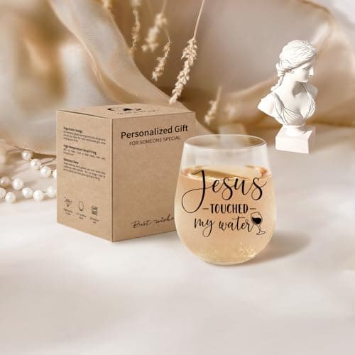 LITTLEBIGGER Friendship Gifts for Women – Christmas Wine Glasses – 15 oz Scratch-Resistant Wine Glass, Birthday Gifts for Women, Mom, Sisters, Friends, Gifts for Christians, Christmas gifts