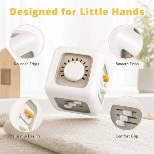 Learning Fine Motor Skills, Toys for 1 Year Old Boy, 6 9 12 Months Baby Shower Gifts SOCBTNSO Montessori Busy Cube Travel Toy, Stocking Stuffers for Toddlers B0CFZTK174