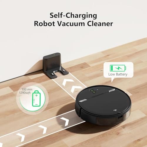 XIEBro Life Robot Vacuum and Mop Combo, Vaccum Robot 2 in 1 with WiFi/App/Voice, Schedule, Water Tank and Dustbin, Self-Charging, Slim, Ideal for Hard Floor, Pet Hair, Carpet