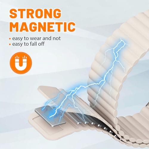 Magnetic Sport Bands for Apple Watch Band 40mm 38mm 41mm 42mm 44mm 45mm 46mm iWatch bands for Women Men,Silicone Loop Strap Wristband for Apple Watch Series 11 10 9 8 7 6 5 4 3 SE 3/2nd Ultra/3/2 49mm