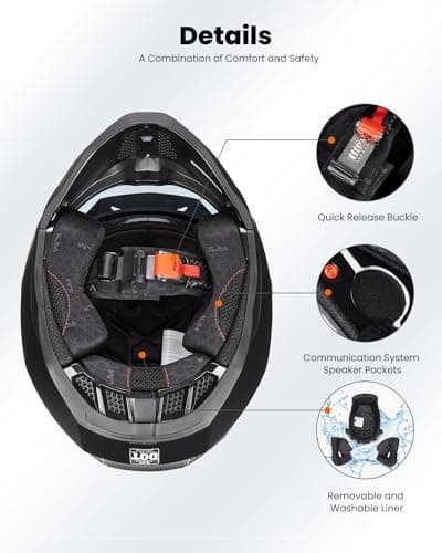 ILM Open Face Motorcycle 3/4 Half Helmet for Men and Women, Vintage Retro Helmet with Visor for Moped ATV Cruiser Scooter DOT Model Z302(Matte Skull,XX-Large)
