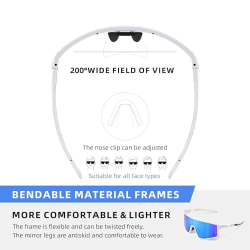 Kegrimi Sports Baseball Cycling Sunglasses for Men: Polarized Sunglasses for Women Youth UV400 Protection Running