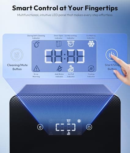 2" Ice Ball Maker - 4 Ice Spheres in 35min, 144pcs/Day, Sphere Ice Maker with Automatic Water Fill, LED Quiet Panel, Self-Cleaning Clear Ice Maker for Cocktails Whiskey Bourborn, Bar, Home