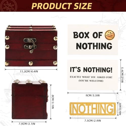 The Gift of Nothing - Gag Gifts for Person Who Wants Nothing & Who Has Everything Great for White Elephant Funny Birthday Christmas Idea Joke Gifts for Women Men