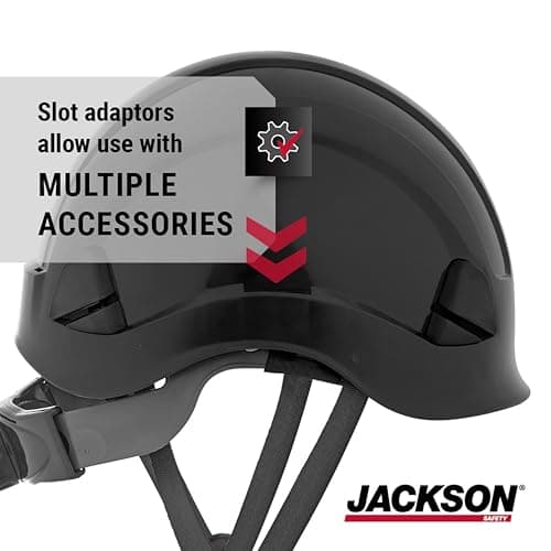 Jackson Safety CH300 Climbing-Style Hard Hat - Non-Vented Construction Helmet with Chin Cup - ANSI Z89.1 & OSHA Compliant - (Multiple Colors)