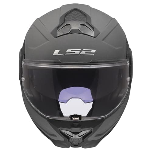 LS2 Helmets Advant II Modular Motorcycle Helmet W/SunShield (Matte Concrete Gray - Large)