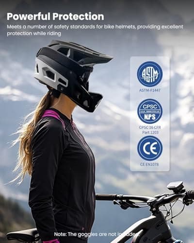 ILM Adult Mountain Bike Helmet Men & Women Full Face Lightweight BMX MTB Helmet ASTM CPSC CE Certified Cycling Helmet Model ZL-B068