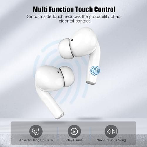 for Apple Earbuds Wireless Bluetooth Headphones [Clear Call & No Noise], Air Buds Pods Noise Cancelling HiFi Ear Pods Buds for for iPhone 17 16 15 iPad/Z Flip Z Fold/Galaxy/Switch