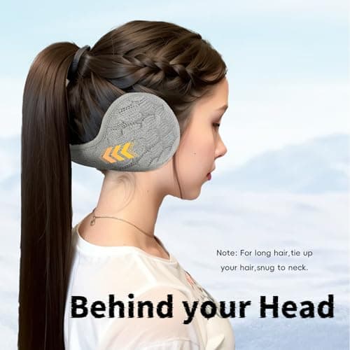 Oweisong Knit Ear Muffs for Winter Unisex Warm Ear Covers Men Women Foldable Ear Warmers Winter Accessories