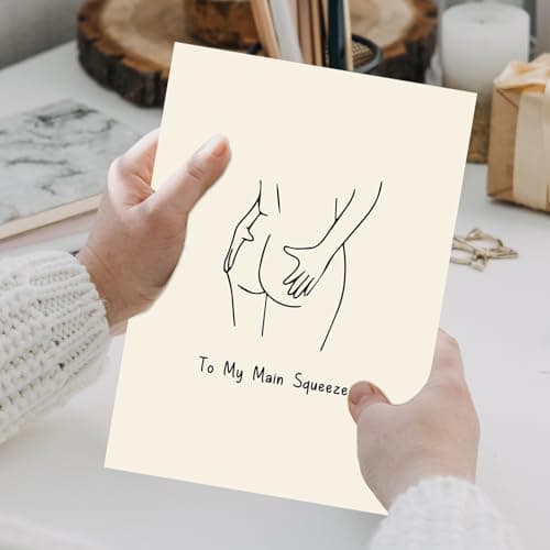 Minimalist Main Squeeze Design, Funny Romantic Card Decoration Gift for Anniversaries, Valentine's Day, Couples Anniversary Card for Husband Wife Boyfriend Girlfriend B0FLJSBW7R