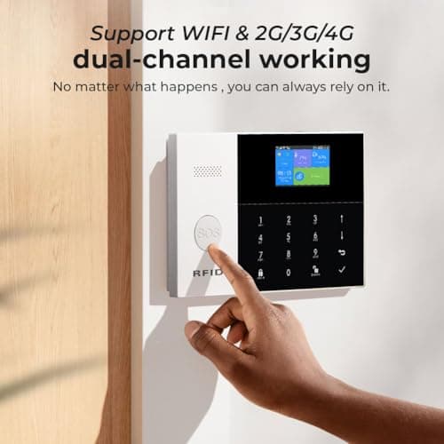 PGST WiFi Wireless Home Alarm System - 2025 Home Security System, 10-Minute Installation, 4 Door & Window Sensors + 2 Motion Sensors, APP Remote Control, Compatible with Alexa, No Monthly Fee