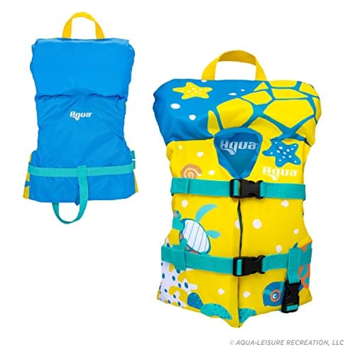 Aqua Oceans 7 Life Jacket for Kids - US Coast Guard Approved Life Vest for Infant, Child & Youth Boys and Girls, Open-Side PFD for Boating, Swimming & Water Sports
