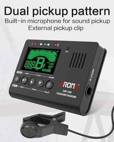 Ulumac Aroma 3 in 1 Digital Metronome Tuner for All Instruments - Guitar, Piano, Violin, Bass, Ukulele, Trumpet, Flute, Clarinet - Accurate Chromatic Tuner, Metronome, Tone Generator, Easy Operation