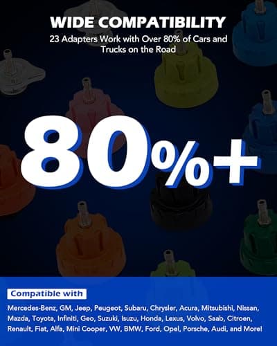 Orion Motor Tech Coolant Pressure Tester Kit, 31pc Master Coolant Vacuum Refill Kit with 23 Radiator Adapters, Radiator Cooling System Pressure Tester Kit with Vacuum Pump Vacuum Purge & Refill Tool