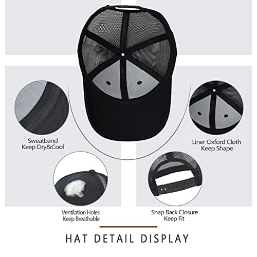 Ozrhuve Men's Hat Gifts for Dad Husband Grandpa Father's Day Christmas Birthday Gift Trucker Hat Leather Pattern Baseball Cap