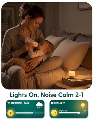 20 Non-Looping Sounds, USB-C Rechargeable, Auto-Off Timer, Last-Setting Memory, Compact Pocket Design Babelio Pocket Glow White Noise Machine for Travel, 9-Color Light B0FX4P8BT3