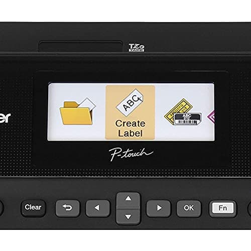 Brother P-touch Label Maker, PC-Connectable Labeler, PTD600, Color Display, High-Resolution PC Printing, Black, Black/gray