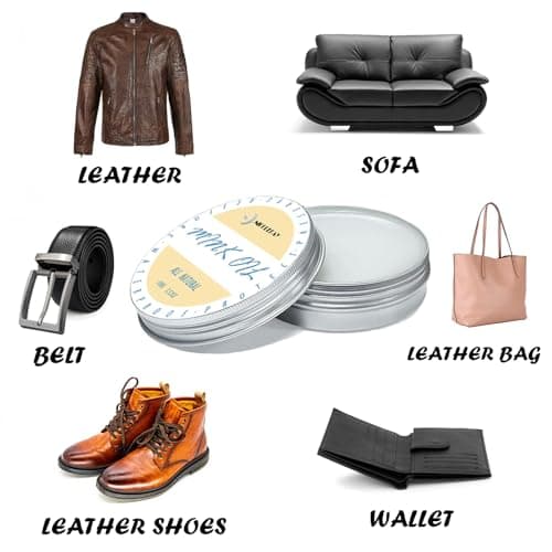 NICOLEKAY Mink Oil for Leather Boots, Leather Conditioner and Cleaner 3.52 oz-All-Natural Waterproof Soften and Restore Shoes