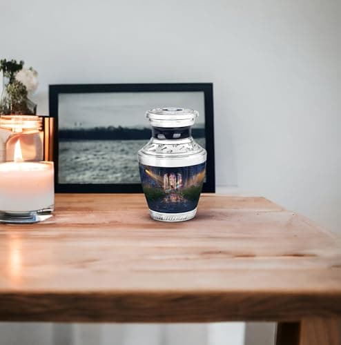 Dragonfly Memorial Keepsake Cremation Urns for Human Ashes for Men - Black Funeral Memorial Urn Small - Miniature Burial Ash Holders - Remembrance Gift for Loss of Mom & Dad (3 Inch) B0FBW9W8WP