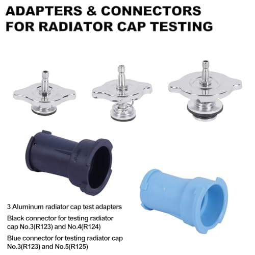 28pcs Universal Radiator Pressure Tester Kit, Tester Pneumatic Vacuum Cooling System Purge Refill Leak/Refiller Set, Universal Automotive Domestic/Import Vehicles, Motorcycle