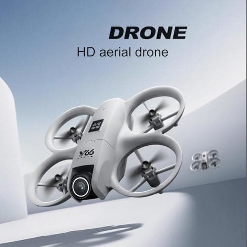 RC Small Drone with Dual Cameras, Propeller Guard, Altitude Hold, One-Key Takeoff, 3D Flips, 2 Batteries, Intelligent Obstacle Avoidance, Remote Control Helicopter Airplane, Hovering, APP Control, LED Lights, for Beginners FPV Palm Takeoff Mini Quadcopter (Orange)