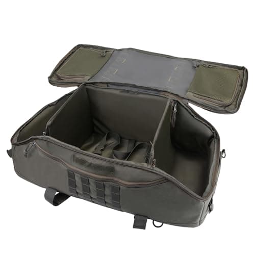 Hannibal Tactical 65L Large Duffle Bag, 3-in-1 Tactical Backpack MOLLE Pack for Sports, Gym, Outdoor, Olive Green