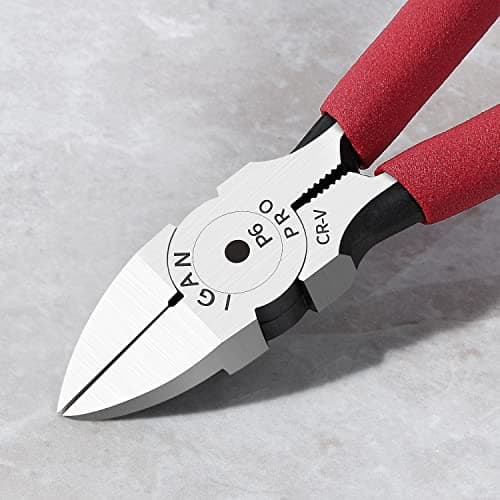 IGAN-P6 6-inch Ultra Sharp & Powerful Side Cutter Clippers with Longer Flush Cutting Edge, Ideal Wire Snips for Crafting, Floral, Electrical & Any Clean Cut Needs B087P191LP