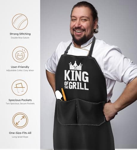 JDNFYGX Gifts for Men Dad Husband Boyfriend Brother, Funny Gifts for Him - Fathers Day, Birthday, Valentines Day, Grilling Gifts for Men, Cooking BBQ Grilling Aprons Gifts for Dad Him, Chef Gifts