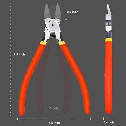 Ultra Sharp | Longer Cutting Edge | Powerful Pliers | Ideal for Cables, Wires, Zip Ties, Electrical & Most Cut Needs MONVICT 2 Pack 6 inch Wire Cutters Precision Flush Side Cutters B0B461286T