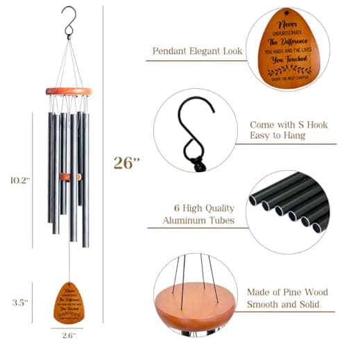 Farewell Gifts for Coworkers Moving Away Gifts for Friends Retirement Gifts for Women Men Goodbye Gifts for Coworkers Going Away Gifts for Coworkers Women Next Chapter Wind Chimes