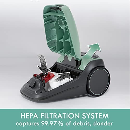 Kenmore BC2005 Pet Friendly Lightweight Bagged Canister Vacuum Cleaner with Extended Telescoping Wand, HEPA Filter, Retractable Cord, and 2 Cleaning Tools