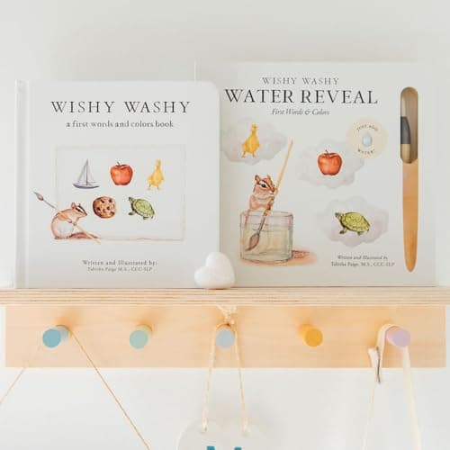 Wishy Washy (Water Reveal Edition): A Reusable Water Reveal Activity Book Teaching First Words and Colors (Tabitha Paige Children's Book Series) 196318355X